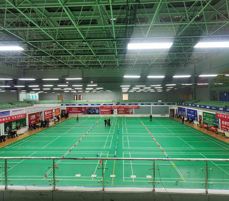 Project of Indoor Badminton Court Flooring Real Scene